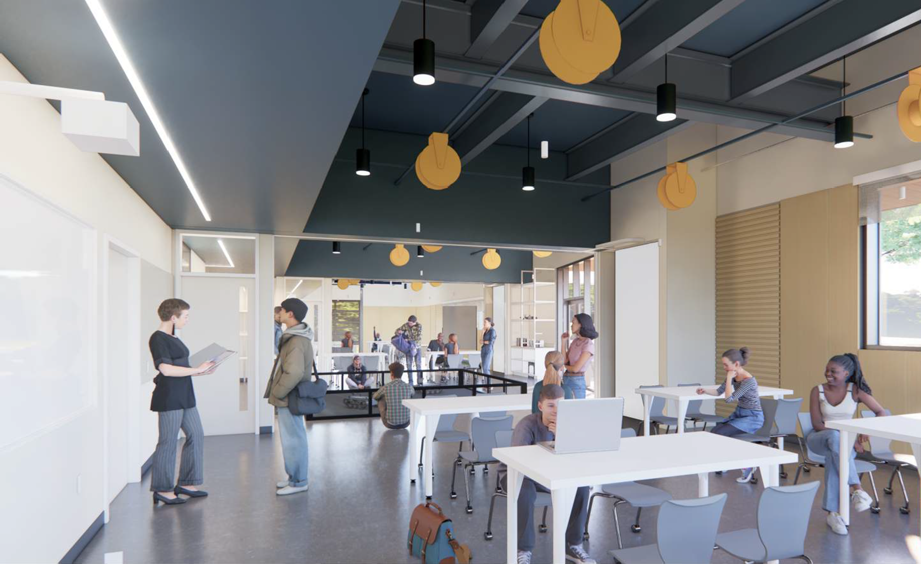 Digital rendering of a STEM classroom.